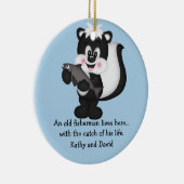 Stinkdier en vis keramisch ornament (Rechts)