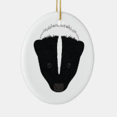 Stinkdier Gezicht Keramisch Ornament (Rechts)