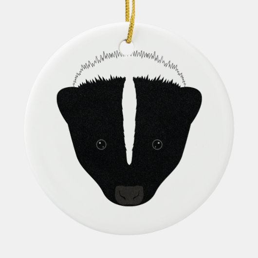 Stinkdier Gezicht Keramisch Ornament (Voorkant)