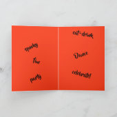 Stinkdier Halloween-feest in een sodawinkel Feestdagen Kaart (Binnen)