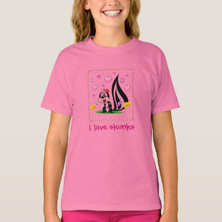 stinkdier, ik hou van stinkdieren t-shirt