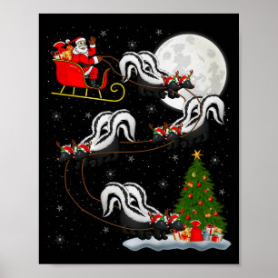 Stinkdier Kerstman slee vliegend grappig magisch K Poster