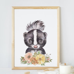 Stinkdier kinderkamer muurdecoratie, cadeau voor b poster