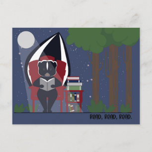 Stinkdier Leest in de Bos Postkaarten Feestdagenkaart