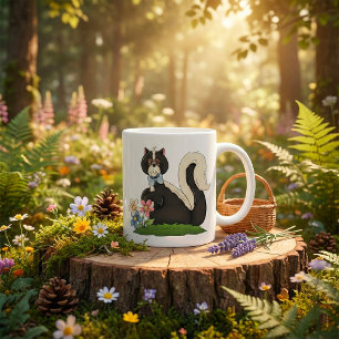 Stinkdier met bloemen koffiemok