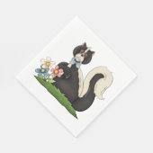 Stinkdier Met Bloemen Servet (Hoek)