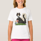 Stinkdier met bloemen t-shirt (Voorkant)