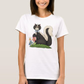 Stinkdier met bloemen t-shirt (Voorkant)