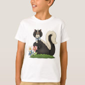 Stinkdier met bloemen t-shirt (Voorkant)