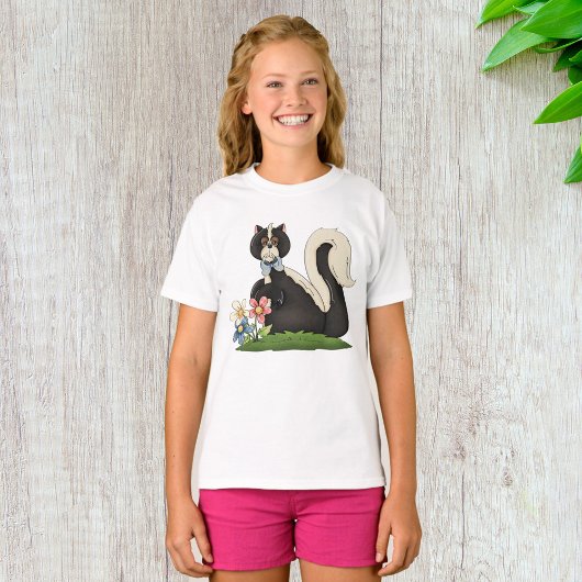 Stinkdier met bloemen t-shirt
