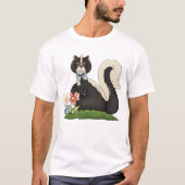 Stinkdier met bloemen t-shirt (Voorkant)