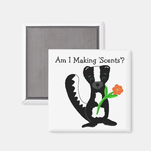 Stinkdier met Gezegde Magneet (Voorkant / Achterkant)