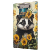 Stinkdier met Zonnebloemen Klembord (Links)