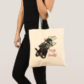 Stinkdier op een gesleed Jingle Smells! kerstCarto Tote Bag (Voorkant (product))