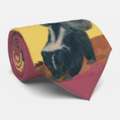 stinkdier print stropdas (Opgerold)