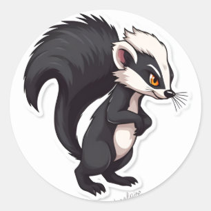 stinkdier ronde sticker
