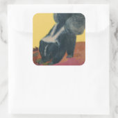 stinkdier vierkante sticker (Tas)