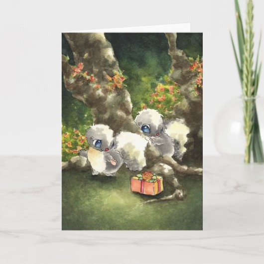 Stinkdieren met een Cadeau Kaart (Voorkant)