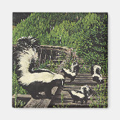  stinkdieren, wilde dieren en boskappen magneet (Voorkant)