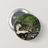  stinkdieren, wilde dieren en boskappen ronde button 5,7 cm (Voorkant /achterkant)