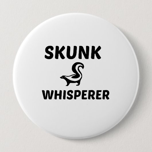 STINKDIERFLUISTERAAR RONDE BUTTON 4,0 CM (Voorkant)