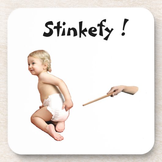 Stinkefy!-kurk onderzetter (Voorkant)