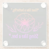 STINKEN ALS EEN BIJENQUOTE GLAZEN ONDERZETTER (Achterkant)