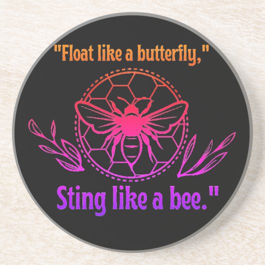 STINKEN ALS EEN BIJENQUOTE ZANDSTEEN ONDERZETTER (Voorkant)