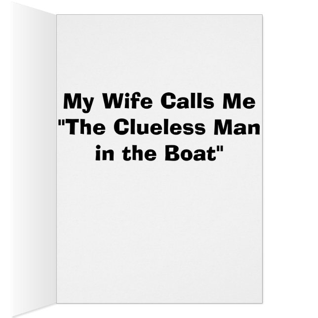 Stinkeykaarten "onhandig man" (Binnen (Rechts))