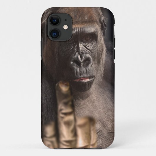 Stinkfinger Gorilla flip de vogel mobiele telefoon Case-Mate iPhone Case (Achterkant)