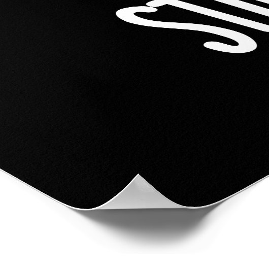 Stinkin Cute Funny Poo Pun Dark BG Poster (Hoek)