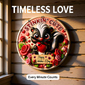 Stinkin Cute Skunk Valentine Grote Klok