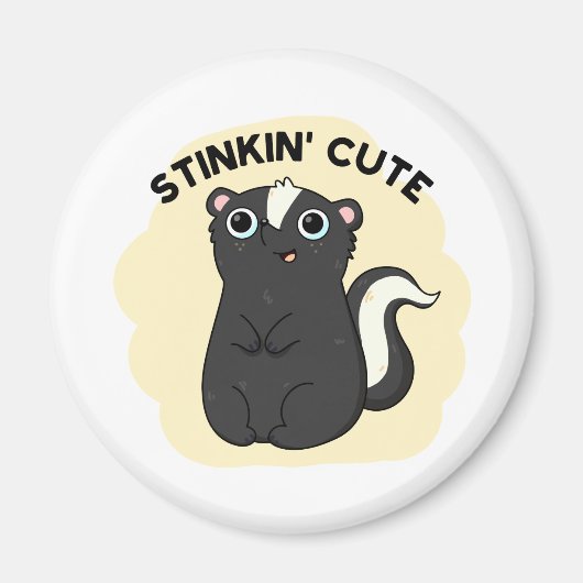 Stinkin Funny Schattige Skunk Pun Magneet (Voorkant)