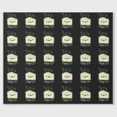 Stinkin Schattige Funny Cheese Pun Dark BG Cadeaupapier (Vlak)