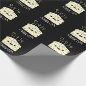 Stinkin Schattige Funny Cheese Pun Dark BG Cadeaupapier (Hoek)
