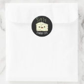 Stinkin Schattige Funny Cheese Pun Dark BG Ronde Sticker (Tas)