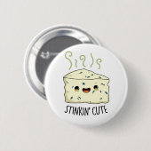 Stinkin Schattige Funny Cheese Pun Ronde Button 5,7 Cm (Voorkant /achterkant)