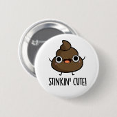 Stinkin Schattige Funny Poo Pun Ronde Button 5,7 Cm (Voorkant /achterkant)
