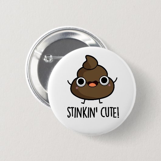 Stinkin Schattige Funny Poo Pun Ronde Button 5,7 Cm (Voorkant /achterkant)