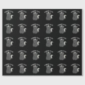 Stinkin Schattige Funny Skunk Pun Dark BG Cadeaupapier (Vlak)