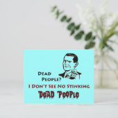 Stinking Dead People Retro Humor Briefkaart (Staand voorkant)
