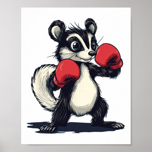  stinkkostuum met boksmits poster (Voorkant)