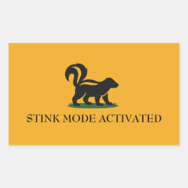 Stinkmodus geactiveerd rechthoekige sticker