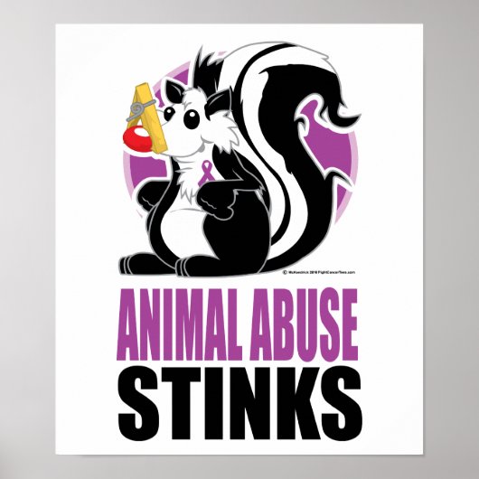 Stinkstenen voor dierenmishandeling poster (Voorkant)