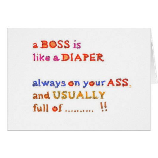 Stinky Boss - Management Humor (Voorkant Horizontaal)