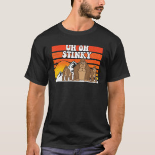 Stinky Cute Monkey voor mannen Animal 1 T-shirt
