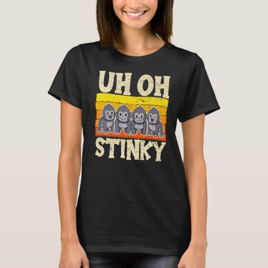 Stinky Cute Monkey voor mannen Dierenvee T-shirt (Voorkant)