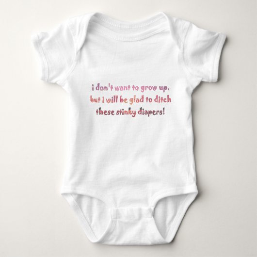 Stinky Diapers Potty Humor Romper (Voorkant)
