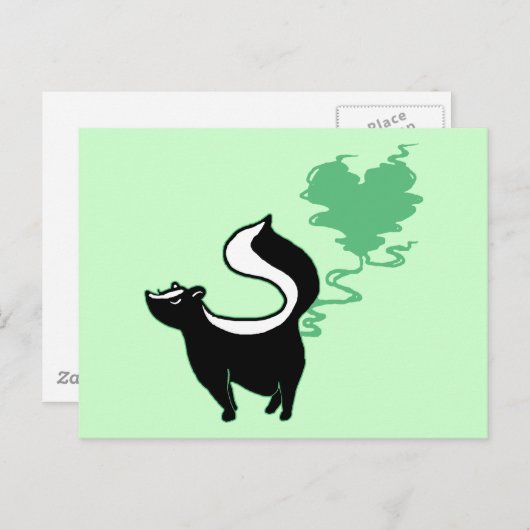Stinky Love Skunk Briefkaart (Voorkant / Achterkant)