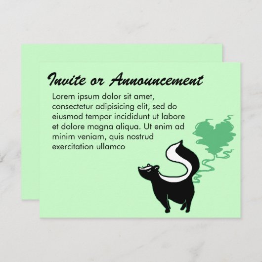 Stinky Love Skunk Kaart (Voorkant / Achterkant)